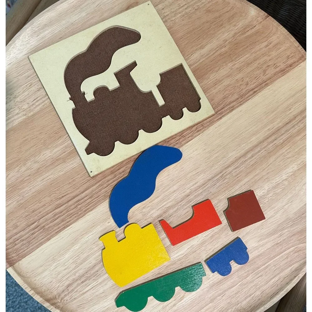 Vintage Willis Toys Wooden Train Puzzle